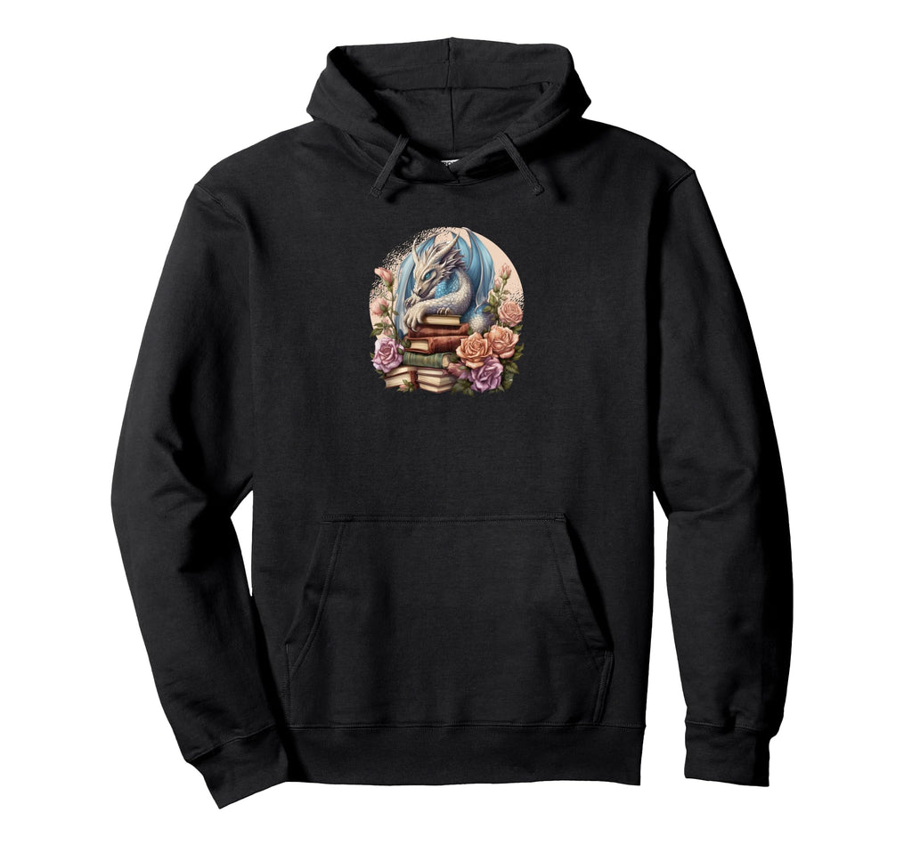 Fantasy Dragon Books Floral Boho Hoodie - Novelty Apparel Men Women - T-Shirt, Sweatshirt, Hoodie