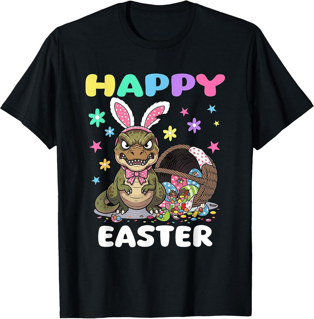 dino Easter Dinosaur Bunny kids and girl Unisex T-shirt, Sweatshirt, Hoodie, Long Sleeve Tee - T-Shirt, Sweatshirt, Hoodie