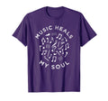 Music Heals My Soul Music Therapy T-Shirt - Casual Everyday Wear for Adults - T-Shirt, Sweatshirt, Hoodie