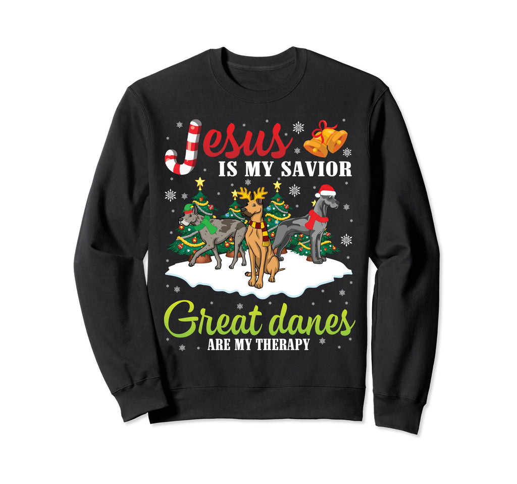 Jesus Is My Savior Great Danes Sweatshirt - Aesthetic Graphic for Adults - T-Shirt, Sweatshirt, Hoodie