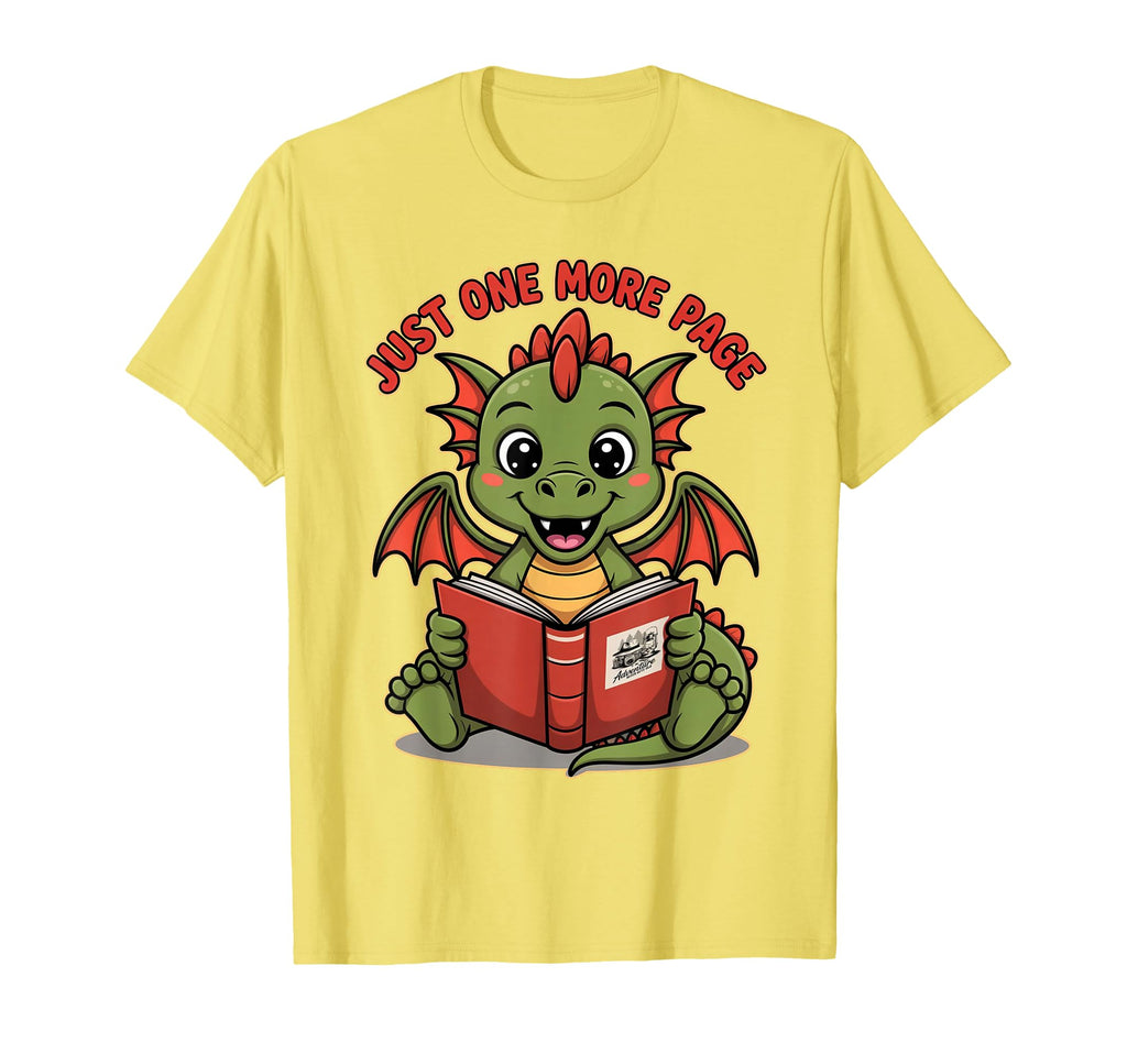 Reading Dragon Illustration T-Shirt - Fun Novelty Design for Adults - T-Shirt, Sweatshirt, Hoodie