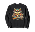 Owl Reading Bookworm Library Book Sweatshirt - Unique Graphic Unisex - T-Shirt, Sweatshirt, Hoodie