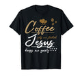 Coffee Gets Me Started Jesus Keeps Me T-Shirt - Aesthetic Graphic Unisex - T-Shirt, Sweatshirt, Hoodie