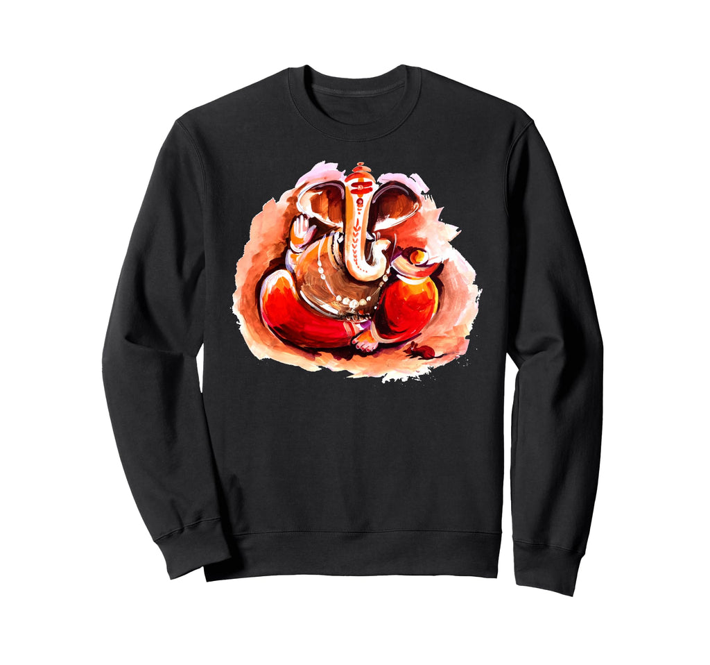 Ganesha Yoga Mandala Meditation Namaste Sweatshirt - Graphic Print Unisex - T-Shirt, Sweatshirt, Hoodie