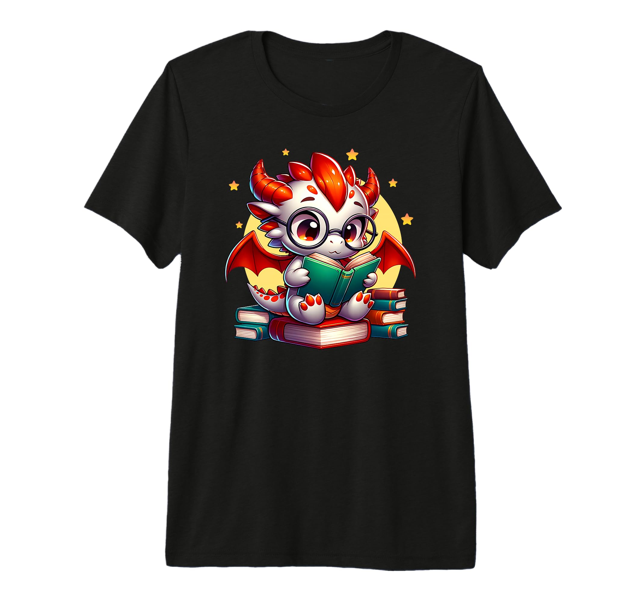 Dragon Glasses Reading Book Bookworm Nerd T-Shirt - Trendy Graphic Unisex - T-Shirt, Sweatshirt, Hoodie