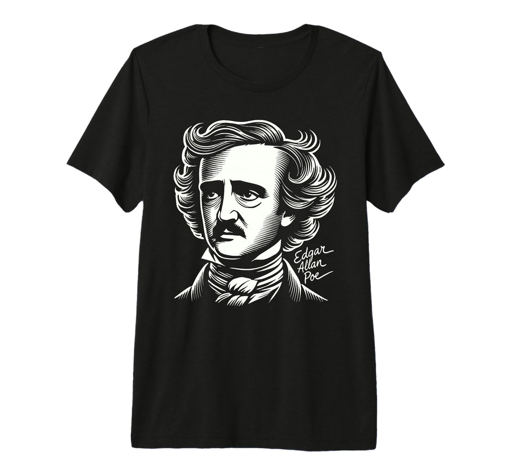 Edgar Allan Poe Raven Gothic Literature T-Shirt - Graphic Print for Adults - T-Shirt, Sweatshirt, Hoodie