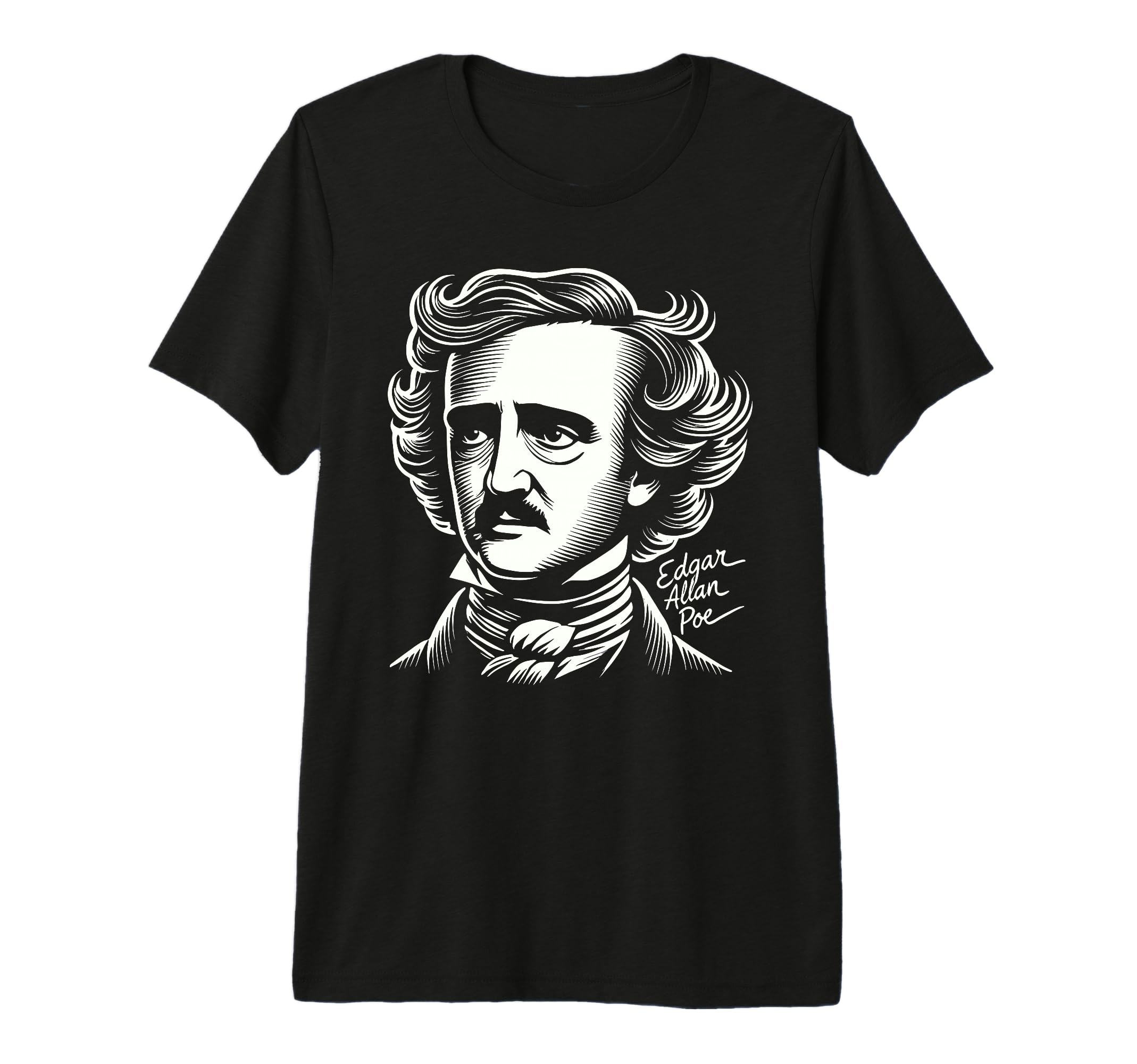 Edgar Allan Poe Raven Gothic Literature T-Shirt - Graphic Print for Adults - T-Shirt, Sweatshirt, Hoodie