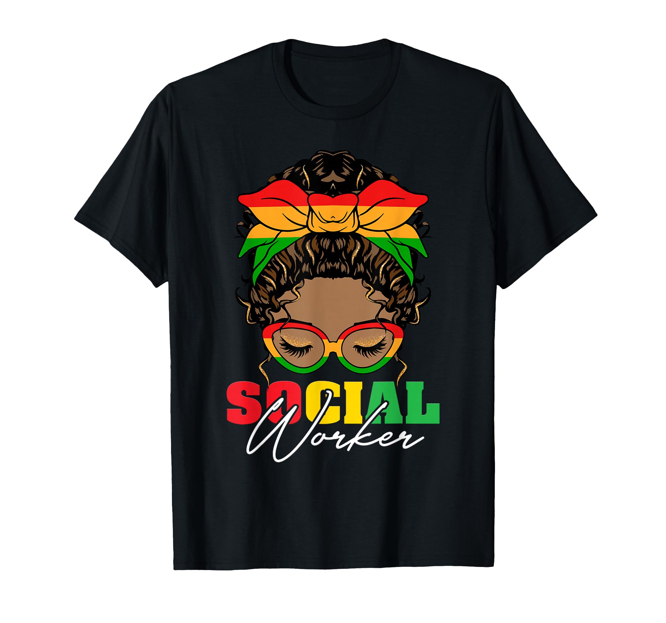 Black History Month Social Worker T-Shirt - Casual Everyday Wear Men Women - T-Shirt, Sweatshirt, Hoodie