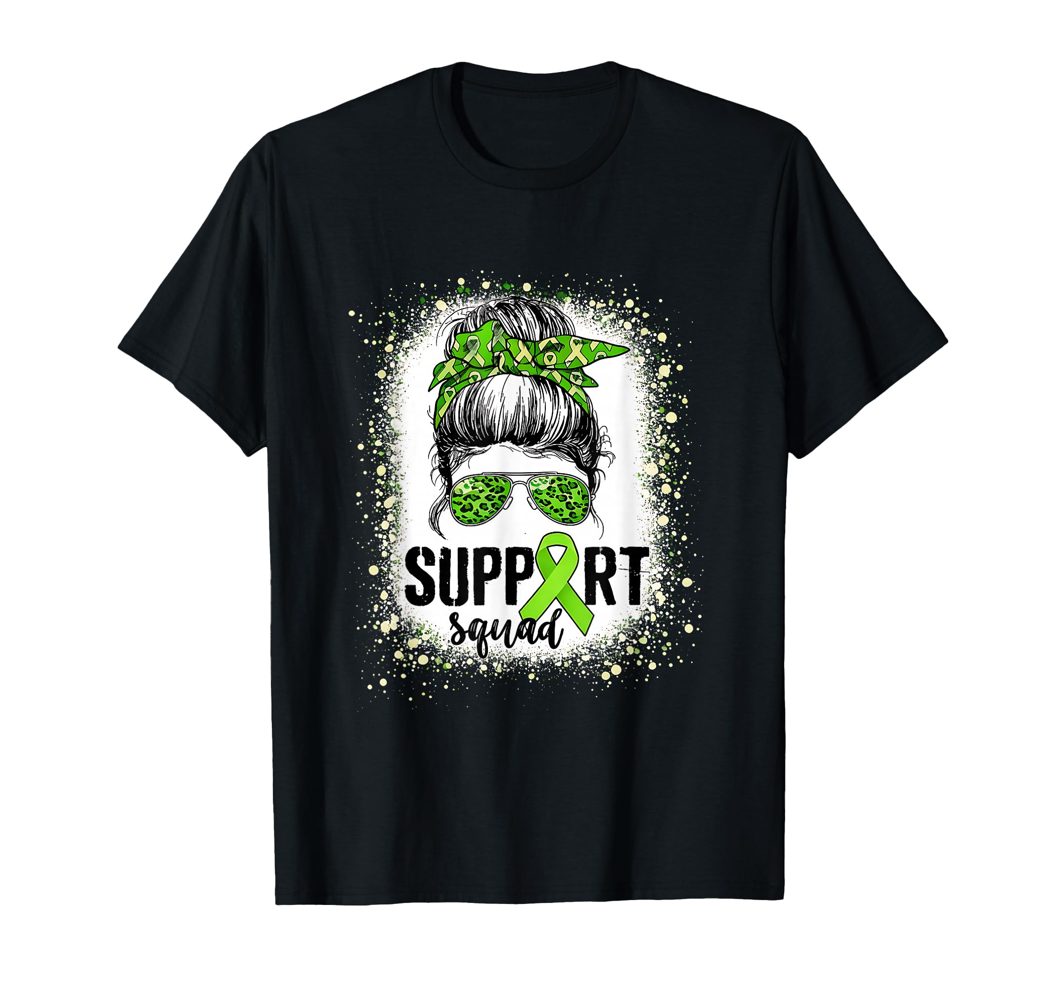 Support Squad Messy Bun Mental Health T-Shirt - Minimalist Print Unisex - T-Shirt, Sweatshirt, Hoodie