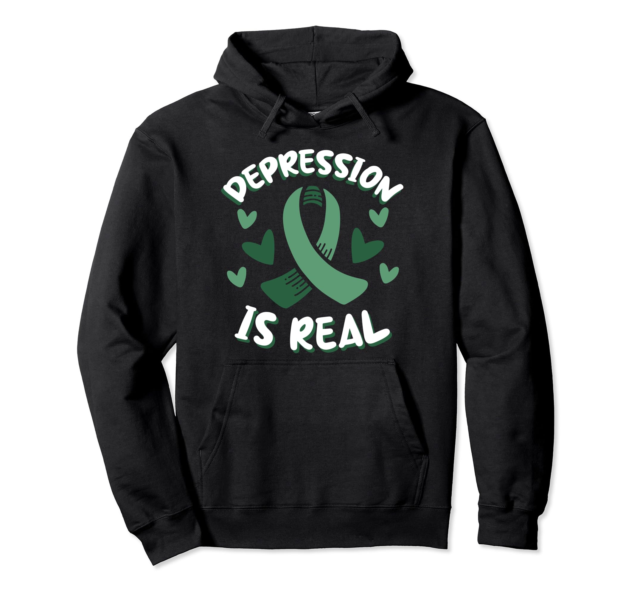 Depression Is Real Depression Mental Hoodie - Novelty Apparel Men Women - T-Shirt, Sweatshirt, Hoodie
