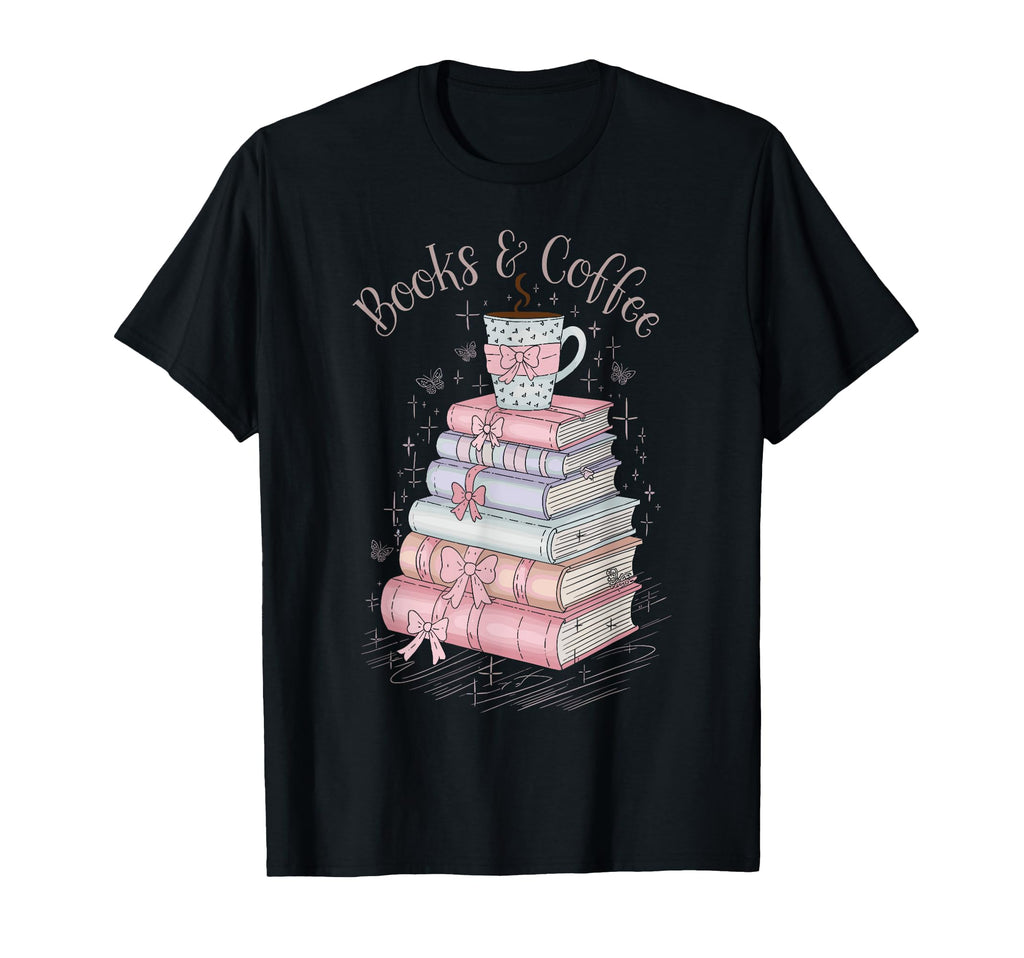 Reading And Coffee Lover Coffee And T-Shirt - Graphic Print for Adults - T-Shirt, Sweatshirt, Hoodie