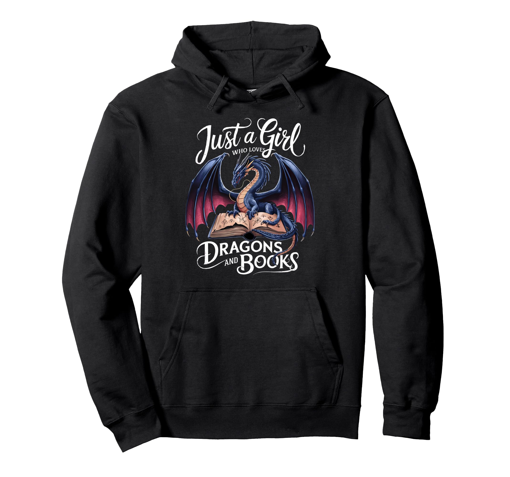 Just Who Loves Dragons And Books Reader Hoodie - Novelty Apparel Men Women - T-Shirt, Sweatshirt, Hoodie