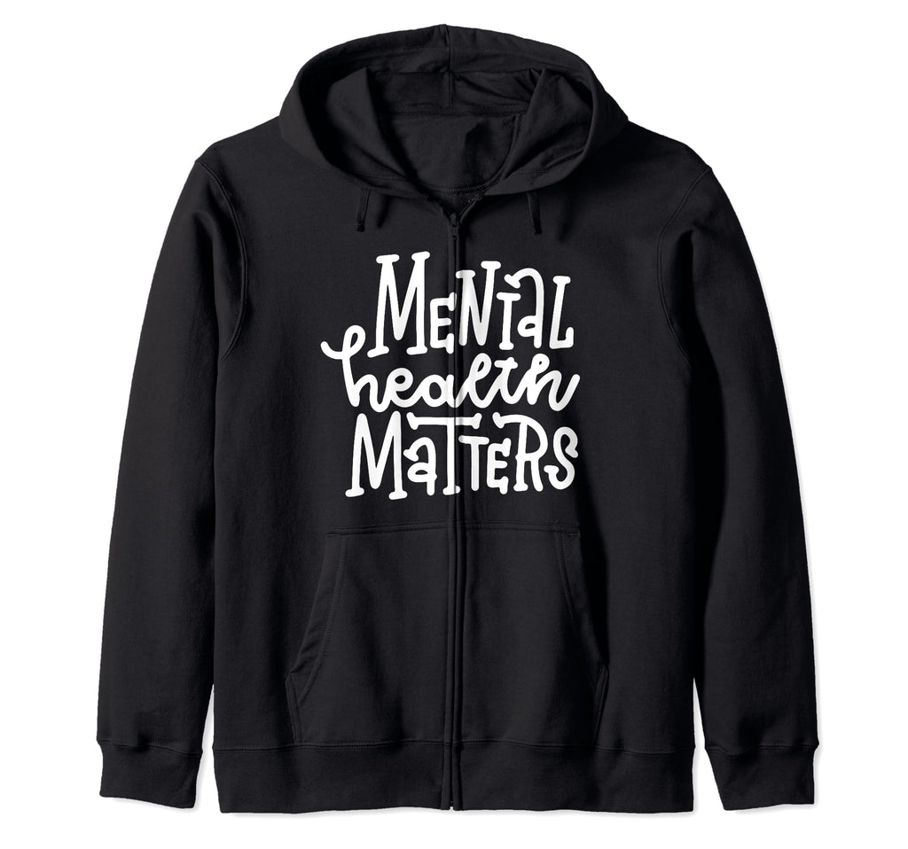 Mental Health Awareness Ribbon Items Hoodie - Trendy Graphic for Adults - T-Shirt, Sweatshirt, Hoodie