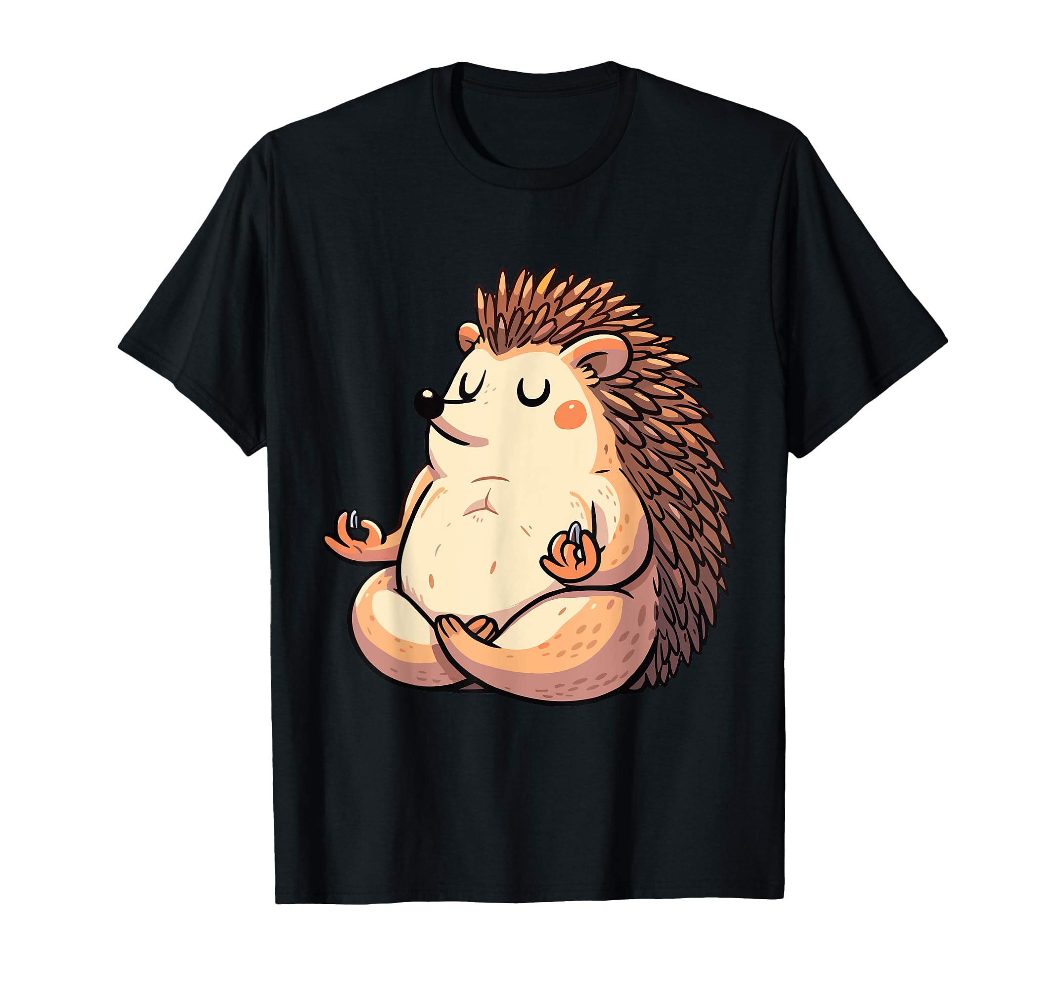 Meditation Hedgehog Yoga Pose T-Shirt - Minimalist Print for Adults - T-Shirt, Sweatshirt, Hoodie