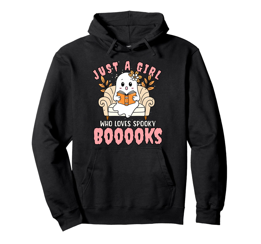 Just Who Loves Spooky Books Halloween Hoodie - Aesthetic Graphic for Adults - T-Shirt, Sweatshirt, Hoodie