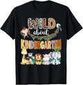 Wild About Kindergarten Teacher Leopard Print Safari Animal T-Shirt Unisex T-shirt, Sweatshirt, Hoodie, Long Sleeve Tee - T-Shirt, Sweatshirt, Hoodie