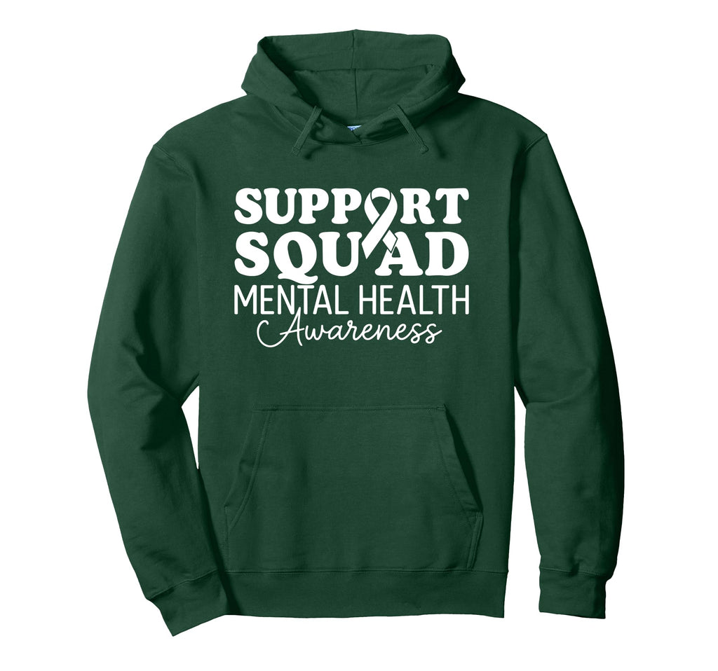 Support Squad Mental Health Awareness Hoodie - Minimalist Print Men Women - T-Shirt, Sweatshirt, Hoodie