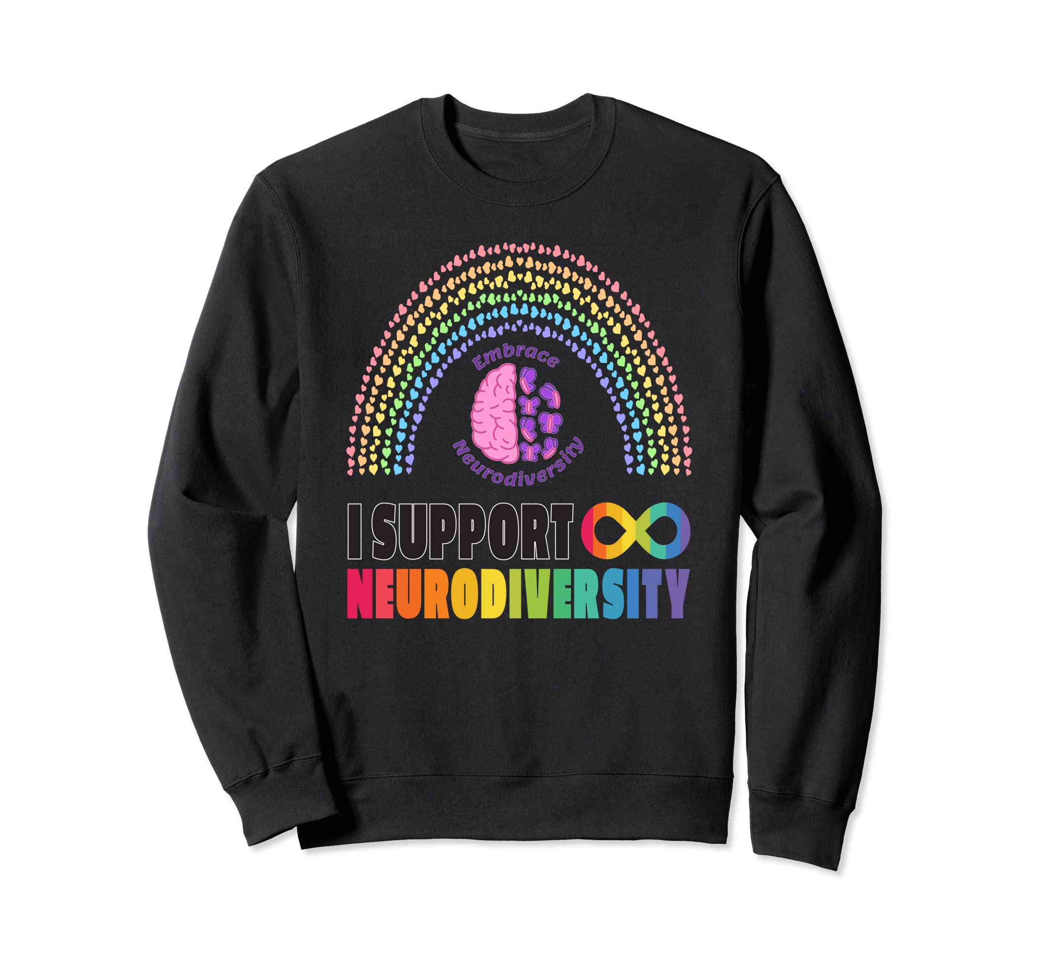 Embrace Neurodiversity Autism Spectrum Sweatshirt - Unique Graphic Unisex - T-Shirt, Sweatshirt, Hoodie