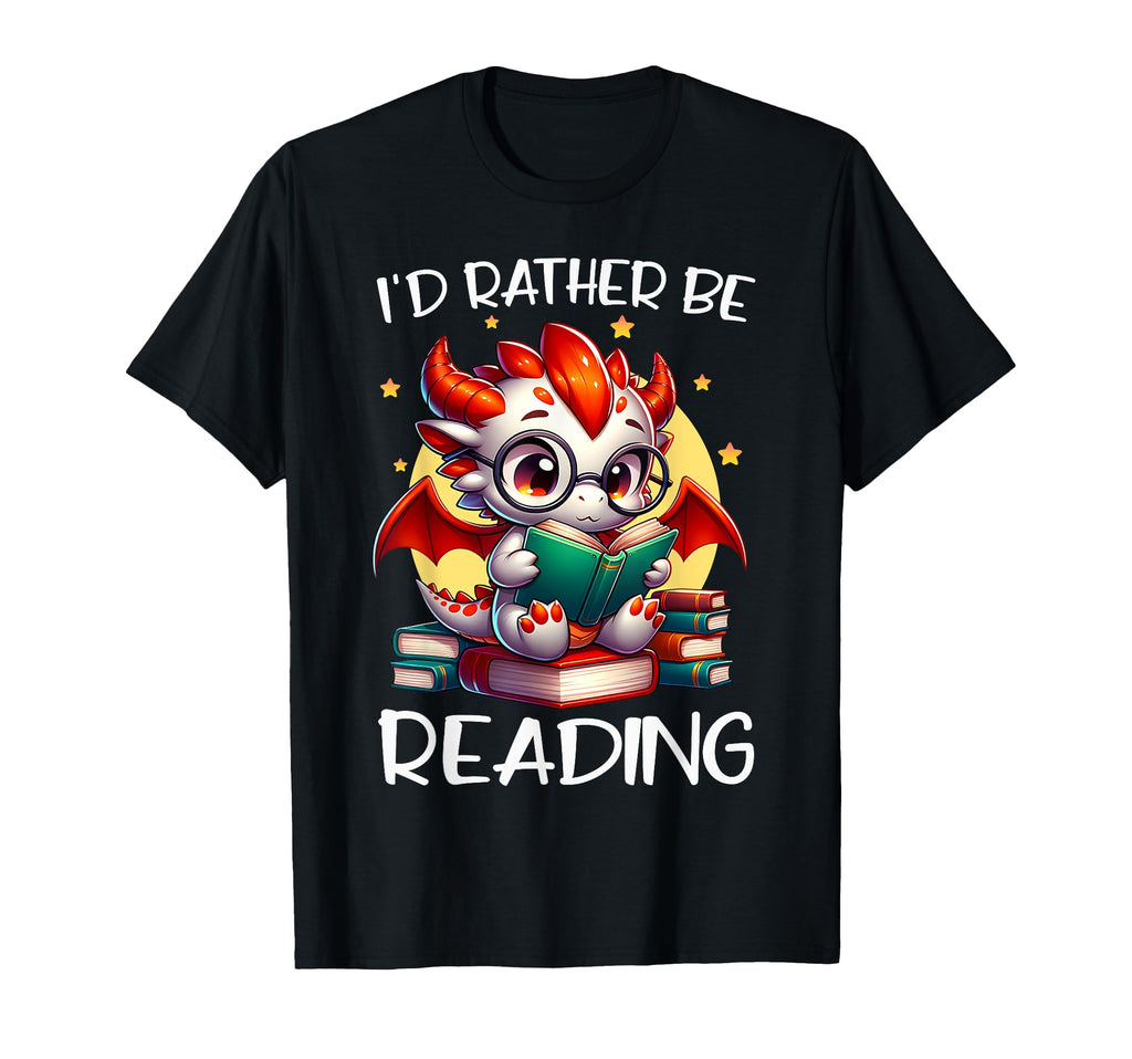 Id Rather Be Reading Book Lover T-Shirt - Aesthetic Graphic Men Women - T-Shirt, Sweatshirt, Hoodie