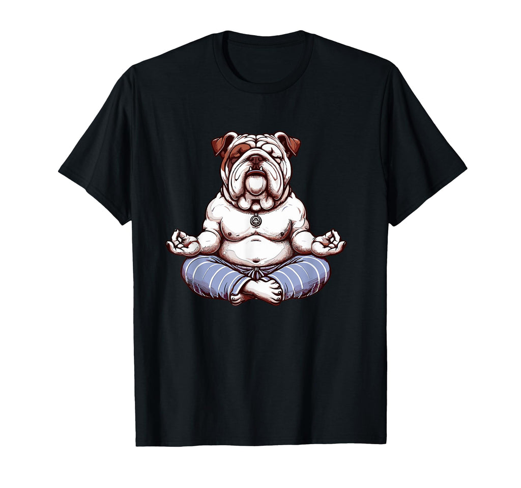 Meditation Bulldog Yoga Pose T-Shirt - Casual Everyday Wear for Adults - T-Shirt, Sweatshirt, Hoodie