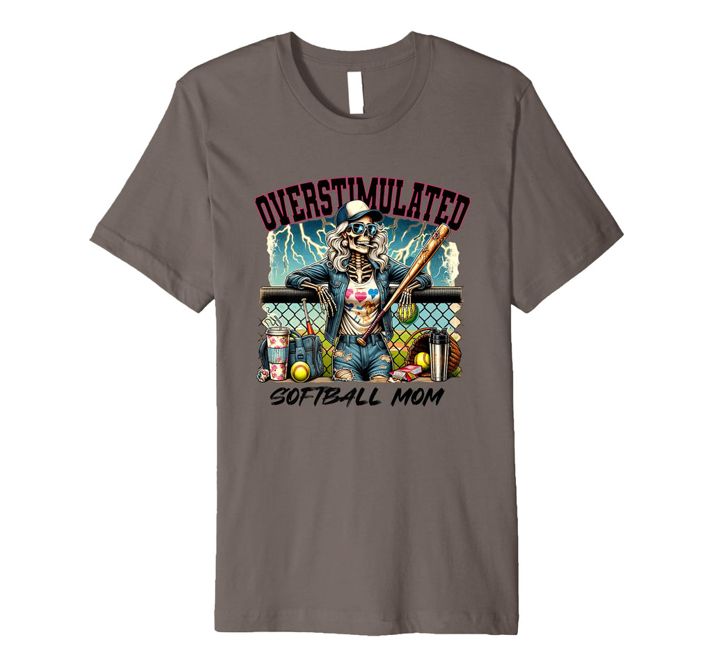Overstimulated Skeleton Baseball T-Shirt - Custom Art Print for Adults - T-Shirt, Sweatshirt, Hoodie