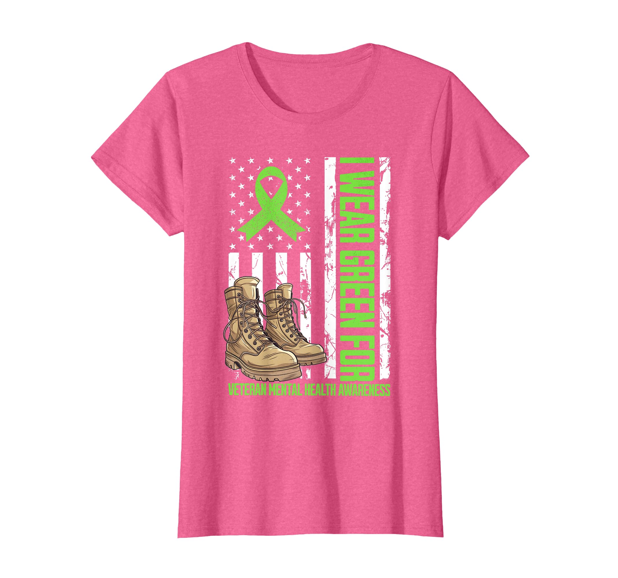 I Wear Green Veteran Mental Health T-Shirt - Unique Graphic Unisex - T-Shirt, Sweatshirt, Hoodie