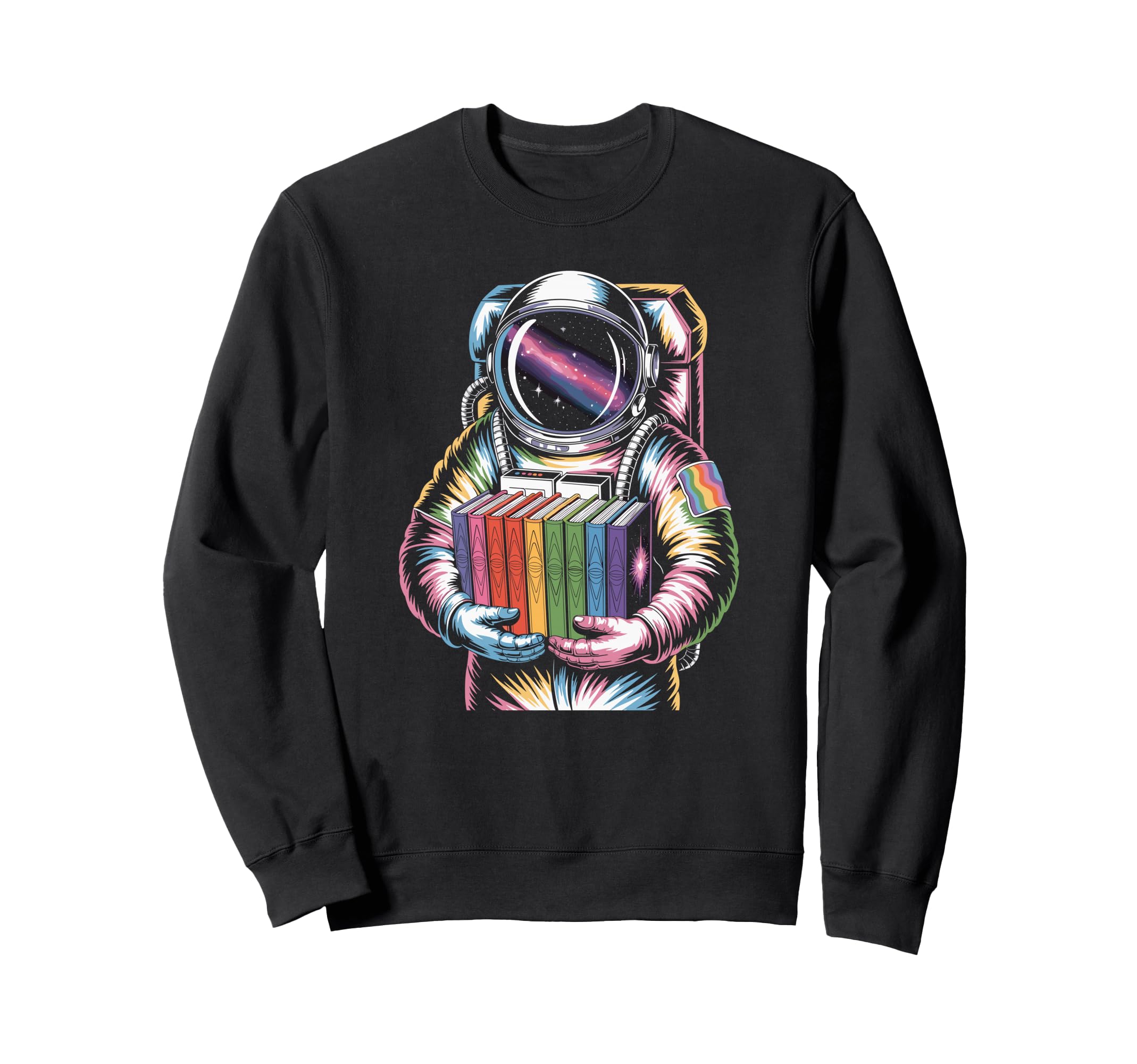 Astronaut Discovering Magical Book Sweatshirt - Novelty Apparel Men Women - T-Shirt, Sweatshirt, Hoodie