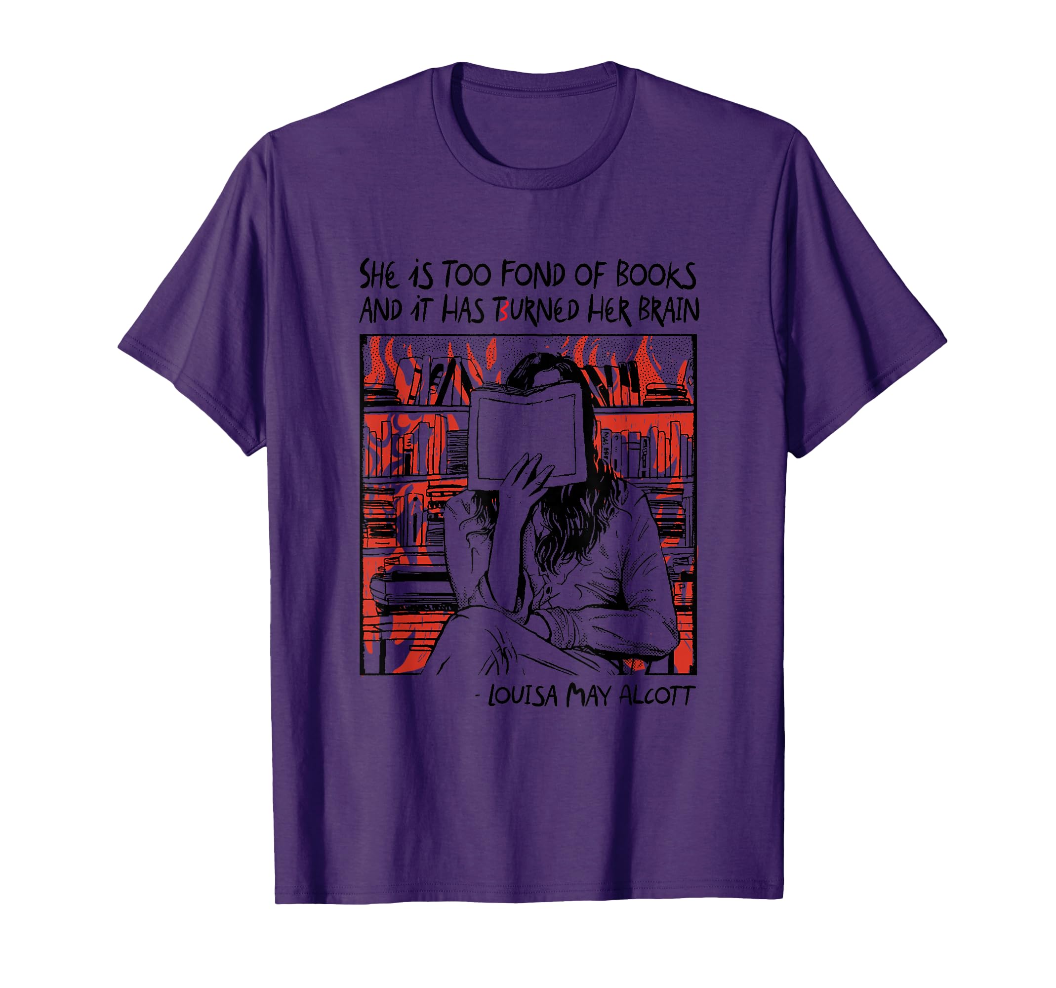Louisa May Alcott Bookish Reading T-Shirt - Aesthetic Graphic for Adults - T-Shirt, Sweatshirt, Hoodie