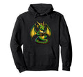Dragon Reading Book Bookworm Hoodie - Casual Everyday Wear for Adults - T-Shirt, Sweatshirt, Hoodie