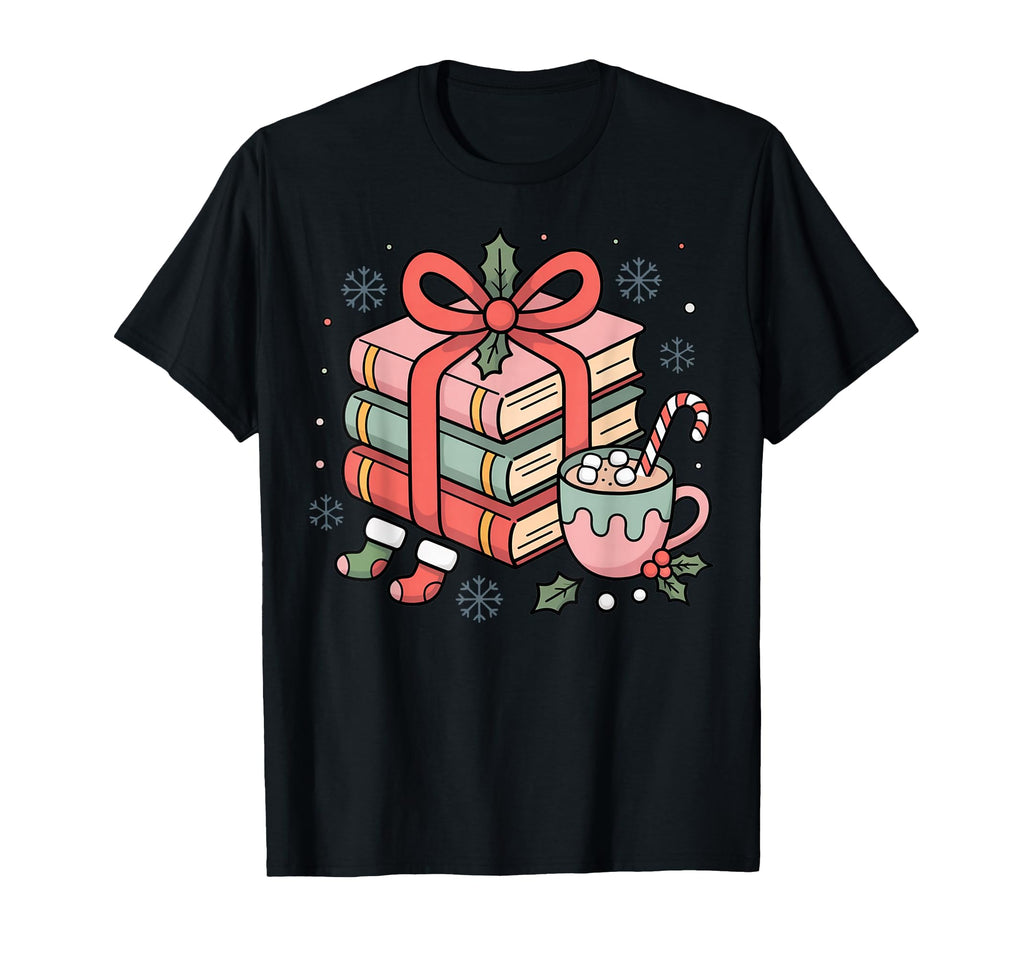 Books And Hot Cocoa Book Lover T-Shirt - Graphic Print Unisex - T-Shirt, Sweatshirt, Hoodie