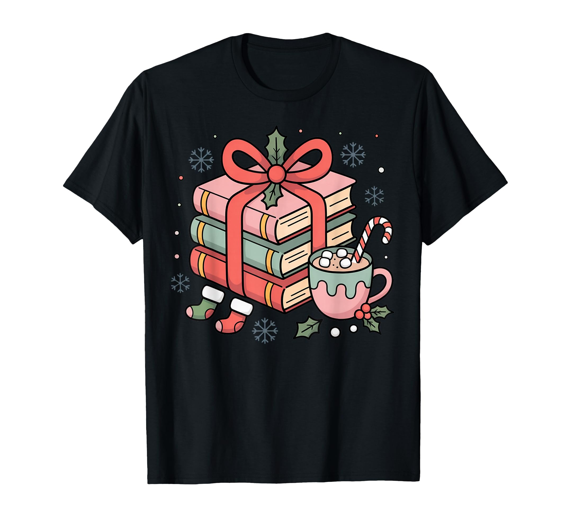 Books And Hot Cocoa Book Lover T-Shirt - Graphic Print Unisex - T-Shirt, Sweatshirt, Hoodie