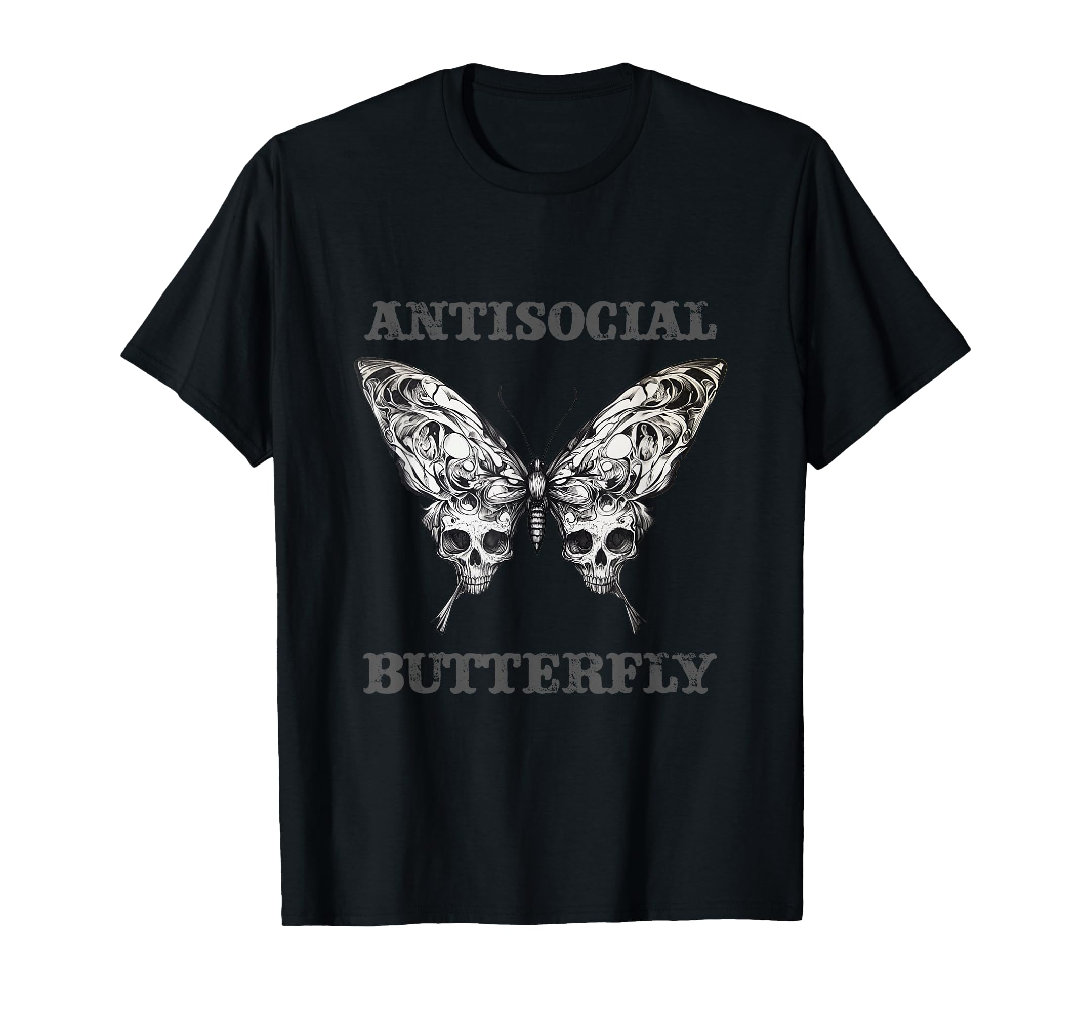 Antisocial Butterfly Gift Sweatshirt - Casual Everyday Wear Men Women - T-Shirt, Sweatshirt, Hoodie