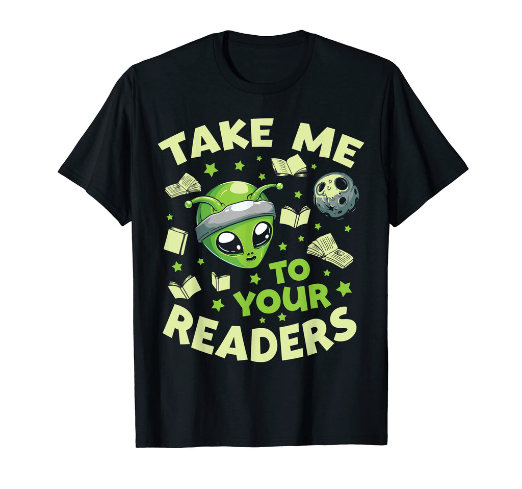 Book Nerd Alien Reading Pun T-Shirt - Casual Everyday Wear for Adults - T-Shirt, Sweatshirt, Hoodie