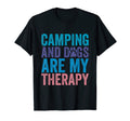 Camping And Dogs Are My Therapy T-Shirt - Graphic Print Men Women - T-Shirt, Sweatshirt, Hoodie