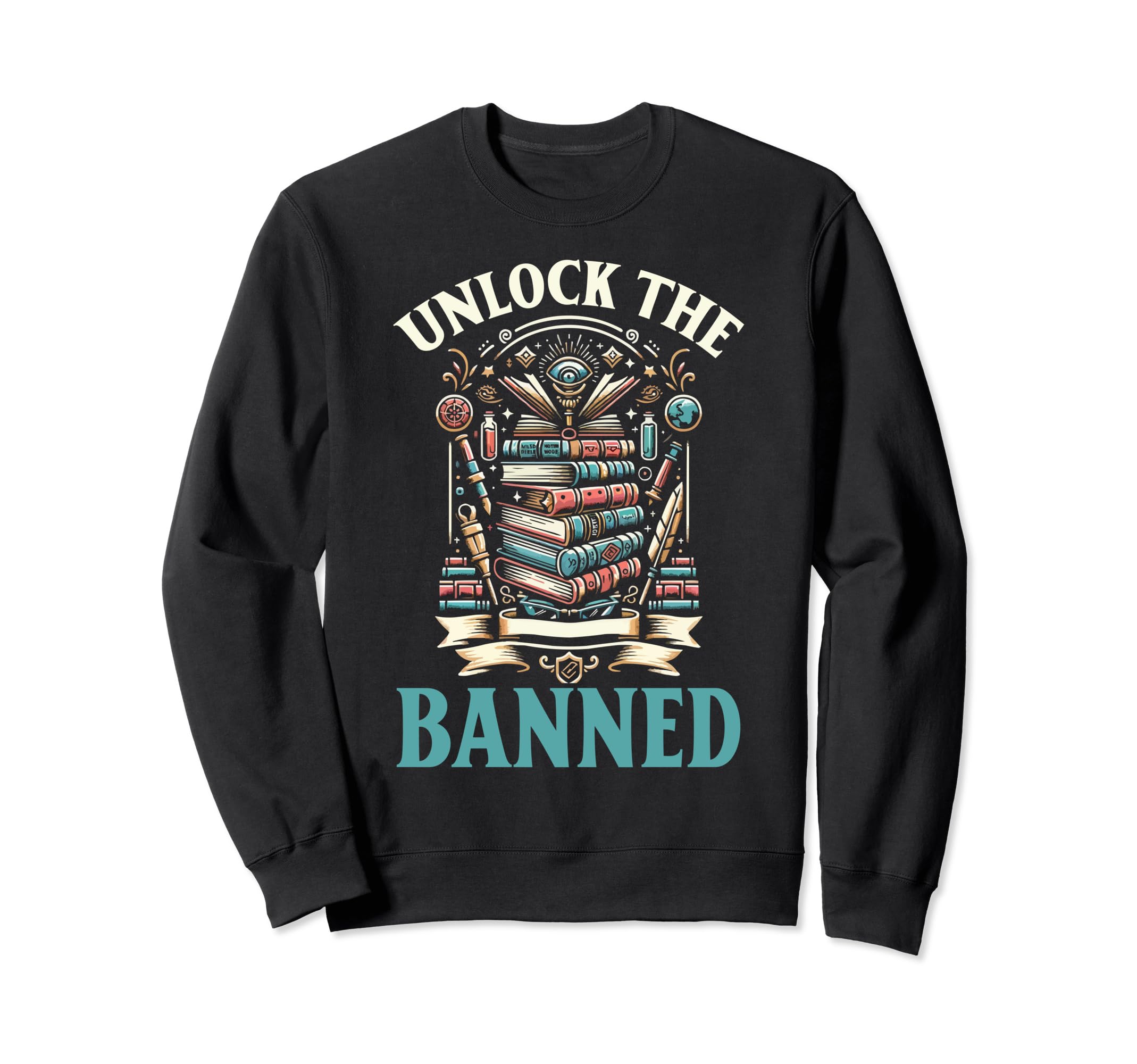 Read Banned Books Bookworm Book Sweatshirt - Novelty Apparel Men Women - T-Shirt, Sweatshirt, Hoodie