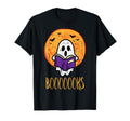 Boooks Moon Ghost Reading Halloween T-Shirt - Fun Novelty Design Men Women - T-Shirt, Sweatshirt, Hoodie