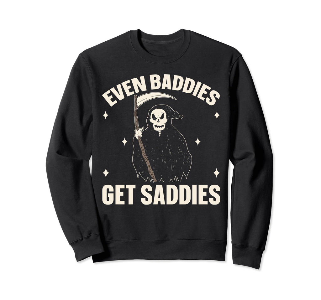 Bad Sad Baddie Mental Health Self Sweatshirt - Minimalist Print for Adults - T-Shirt, Sweatshirt, Hoodie