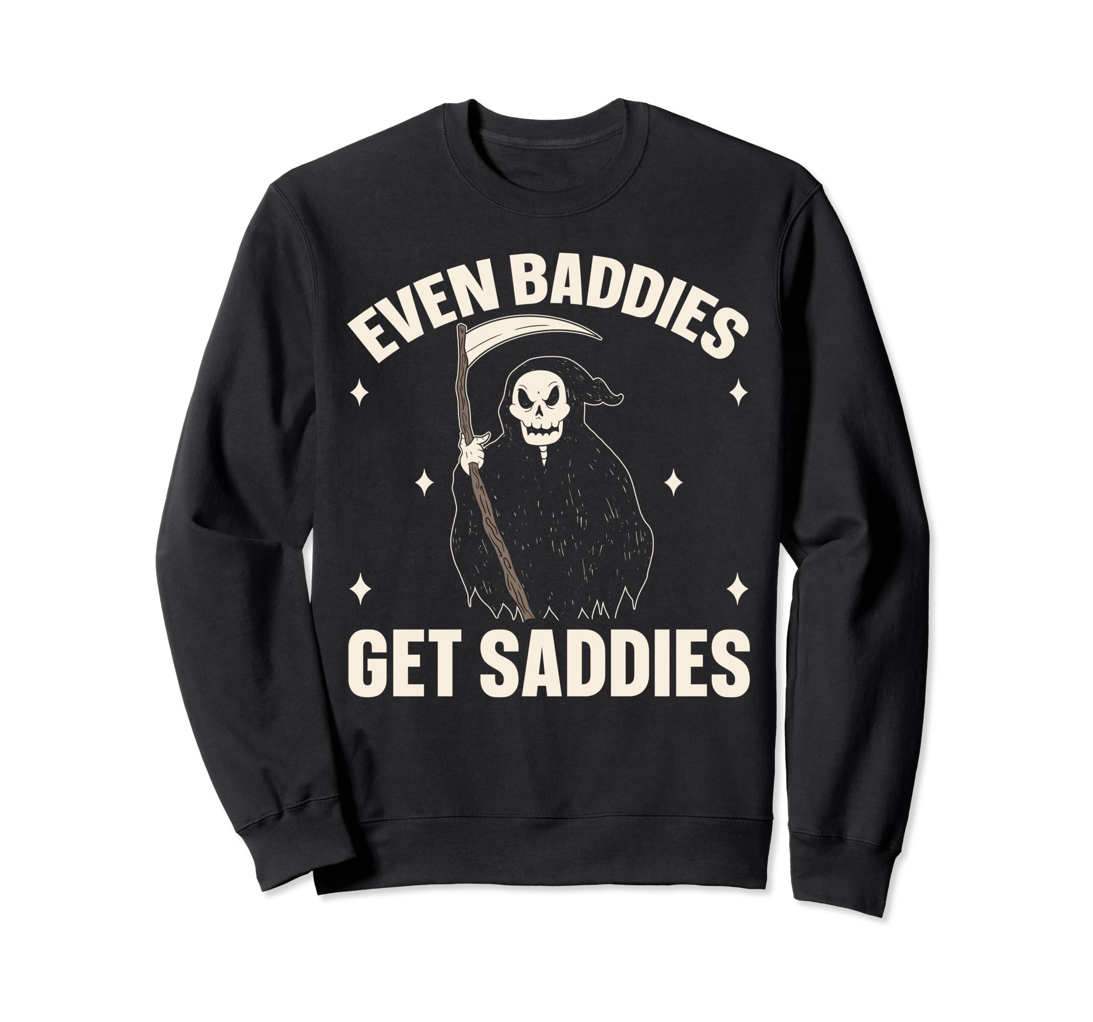 Bad Sad Baddie Mental Health Self Sweatshirt - Minimalist Print for Adults - T-Shirt, Sweatshirt, Hoodie