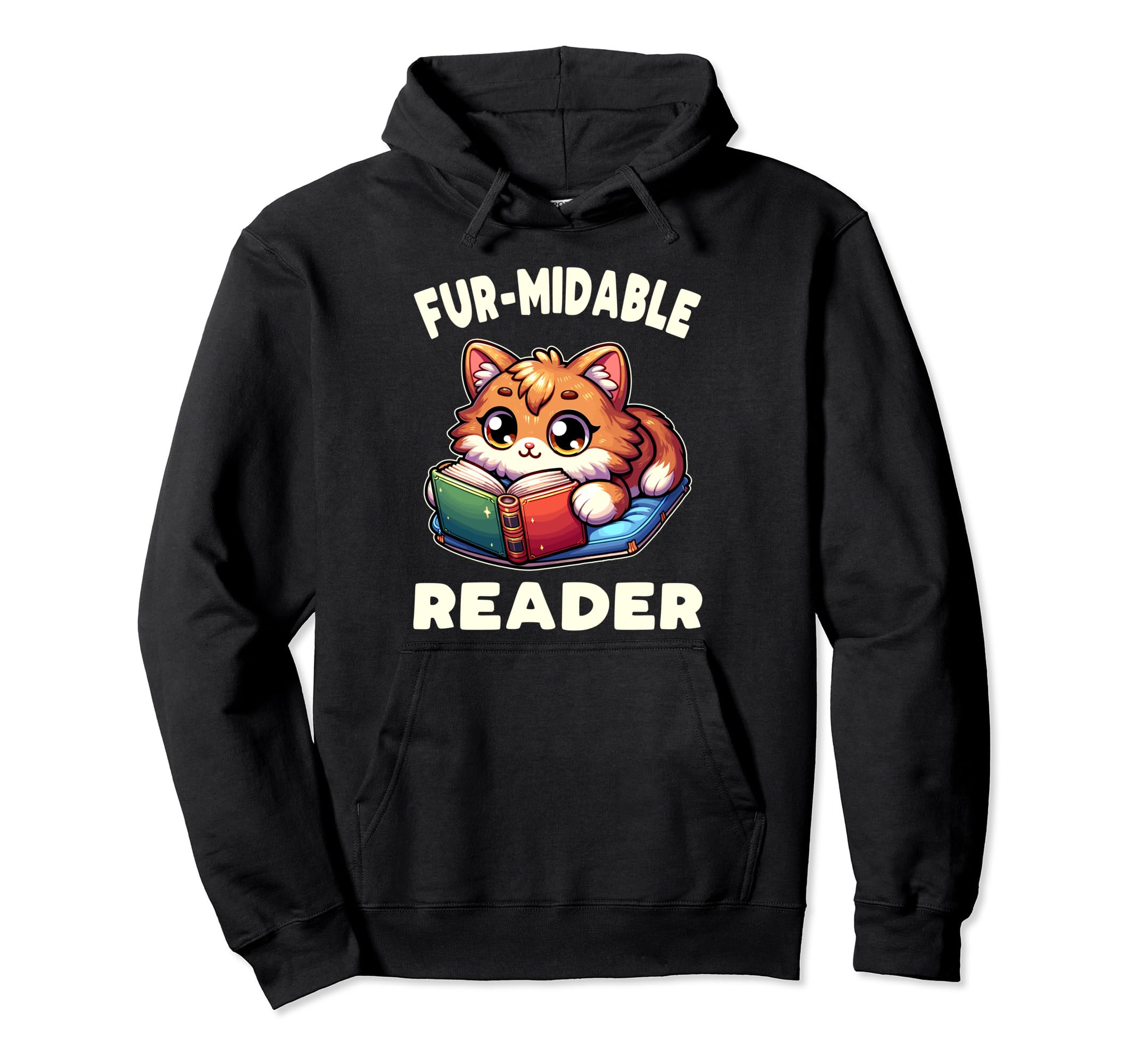 Reading Book Cat Library Reading Teacher Hoodie - Novelty Apparel Men Women - T-Shirt, Sweatshirt, Hoodie