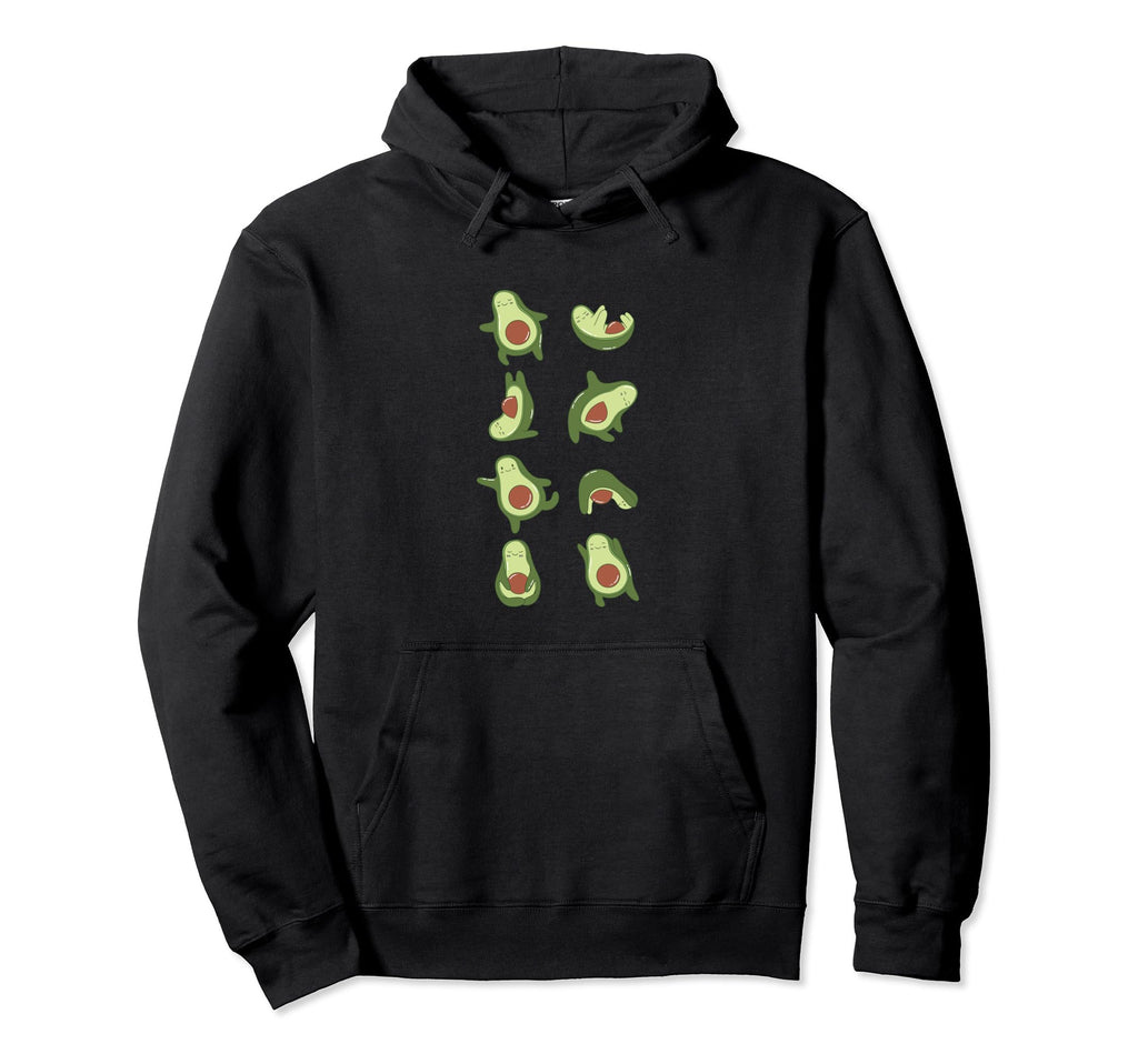 Avocado Yoga Poses Vegan Meditation Hoodie - Streetwear Style Unisex - T-Shirt, Sweatshirt, Hoodie