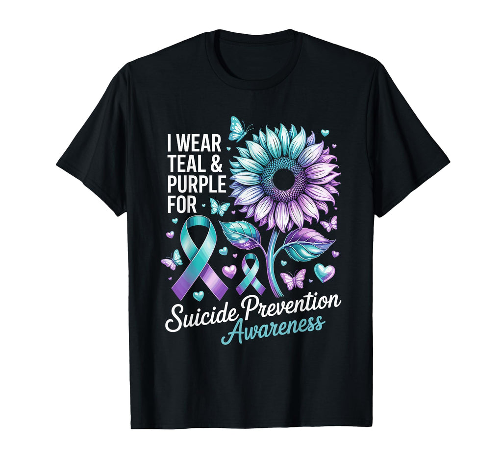 I Wear Teal Purple Suicide T-Shirt - Casual Everyday Wear Men Women - T-Shirt, Sweatshirt, Hoodie