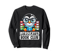 Introverted Book Club Reading Sweatshirt - Minimalist Print Men Women - T-Shirt, Sweatshirt, Hoodie