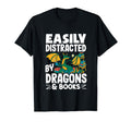 Easily Distracted Dragons Books T-Shirt - Custom Art Print for Adults - T-Shirt, Sweatshirt, Hoodie