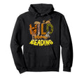 Wild About Reading Books Zoo Animals Hoodie - Unique Graphic Men Women - T-Shirt, Sweatshirt, Hoodie
