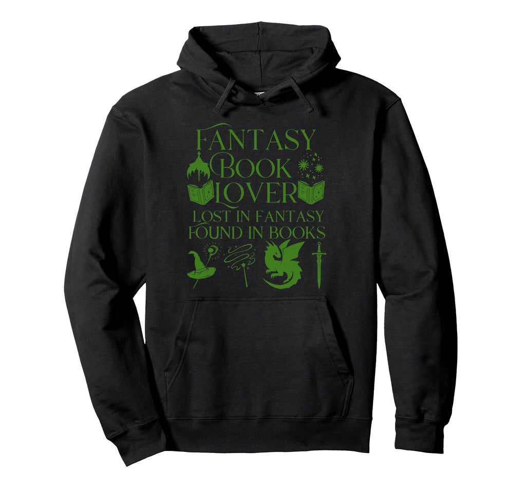 Fantasy Book Lover Dragons And Hoodie - Casual Everyday Wear Men Women - T-Shirt, Sweatshirt, Hoodie