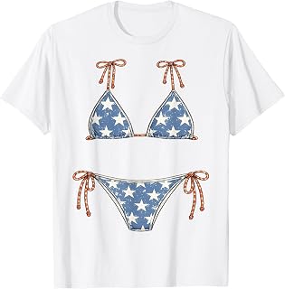 USA Bikini Red White July 4th Blue Vacation Summer Swimsuit T-Shirt Unisex T-shirt, Sweatshirt, Hoodie, Long Sleeve Tee - T-Shirt, Sweatshirt, Hoodie