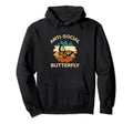 Anti Social Butterfly Introvert Hoodie - Aesthetic Graphic for Adults - T-Shirt, Sweatshirt, Hoodie