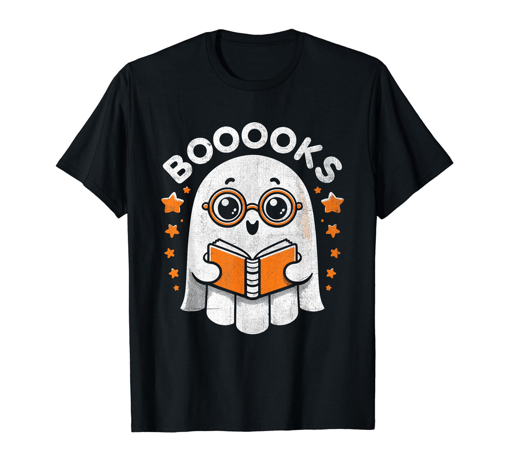 Booooks Ghost Halloween Book T-Shirt - Streetwear Style for Adults - T-Shirt, Sweatshirt, Hoodie