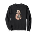 Minimal Carrying Books Reader Sweatshirt - Fun Novelty Design Men Women - T-Shirt, Sweatshirt, Hoodie