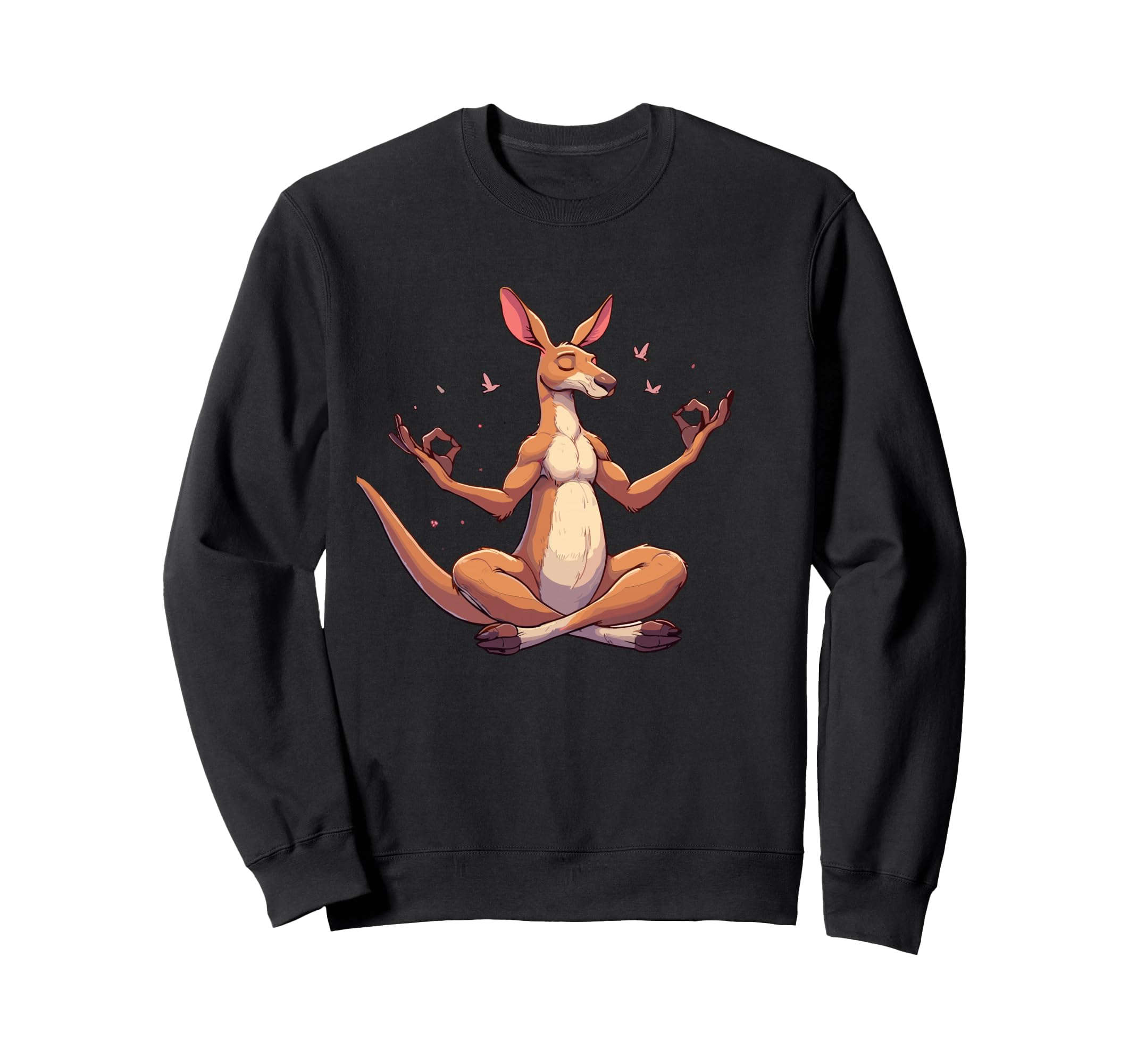 Meditation Kangaroo Yoga Pose Sweatshirt - Aesthetic Graphic Unisex - T-Shirt, Sweatshirt, Hoodie